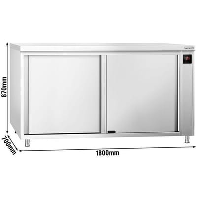 GGM Gastro Wärmeschrank PREMIUM - 1800x700mm - mit Schiebetüren - Digital