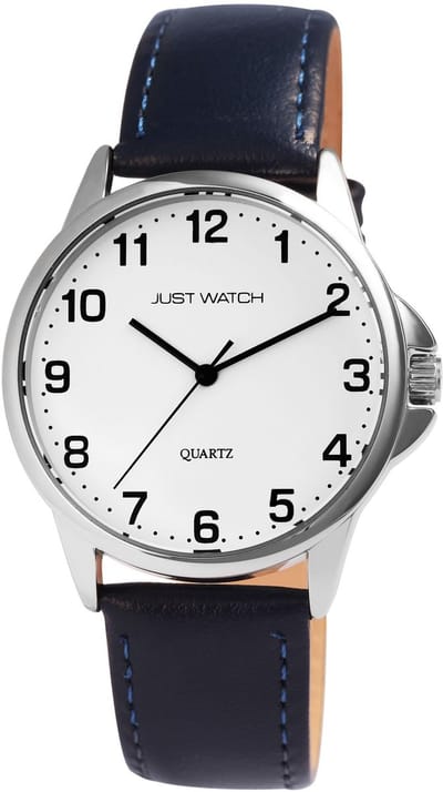 JUST WATCH Herenhorloge van echt leer Bernard met echte leren band, basic, modern, eenvoudig, heren