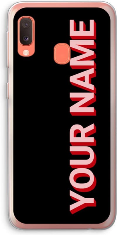 Gepersonaliseerd - Case Company® - Hoesje geschikt voor Samsung Galaxy A20e hoesje - Namecase - Soft Cover Telefoonhoesje - Bescherming aan alle Kanten en Schermrand