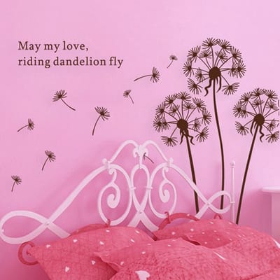 Decoratieve muurstickers met paardenbloemmotief