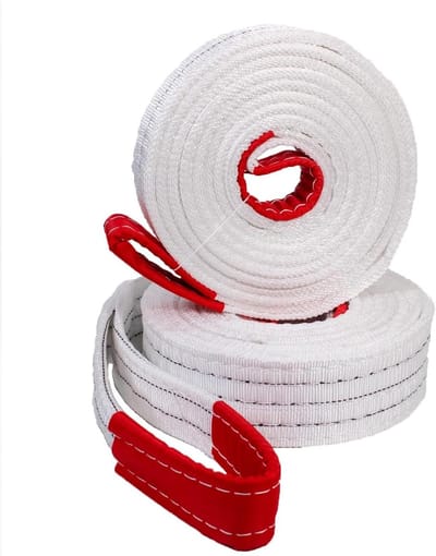 Hijsband Polypropyleen - Trekband Lierband - Zwaar Tillen - Minimale Rek - 8 Meter - Wit