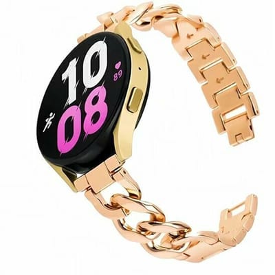By Qubix - Metalen ketting band - Rosé goud - geschikt voor Huawei Watch 5 - 42mm