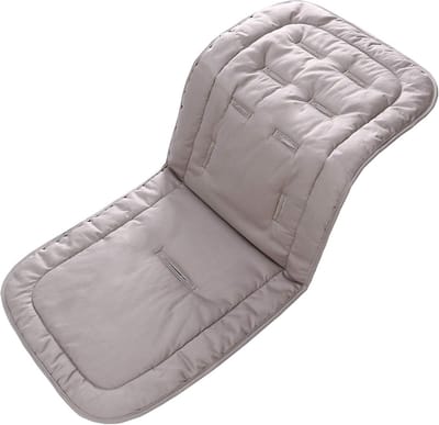 Baby Zitkussen - Kinderwagen Inleg - Comfortabel Reizen - Omkeerbaar Seizoensgebruik - 34x78 cm - Grijs