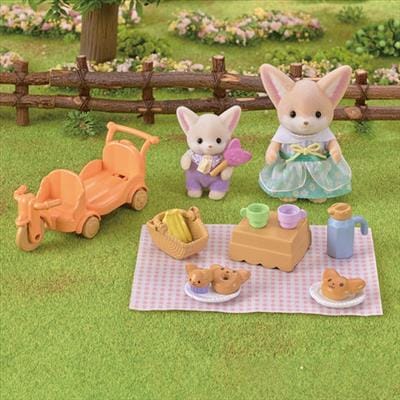 Sylvanian Families 5698 Picknick set woestijn vos zus & baby- speelset- 2 speelfiguren