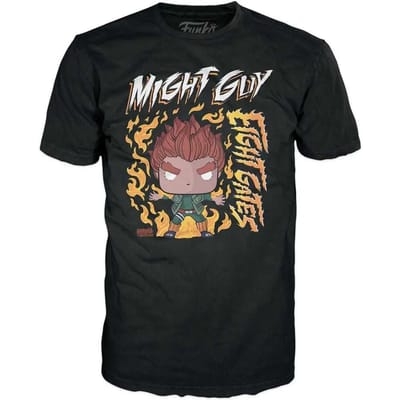 Funko Naruto - POP! Boxed Tee 8 Gates Guy Heren T-shirt - S - Zwart
