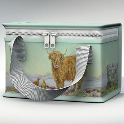 Koeltas Lunchtas Jan Pashley Highland Koe RPET Duurzaam - 15x20,5x14cm