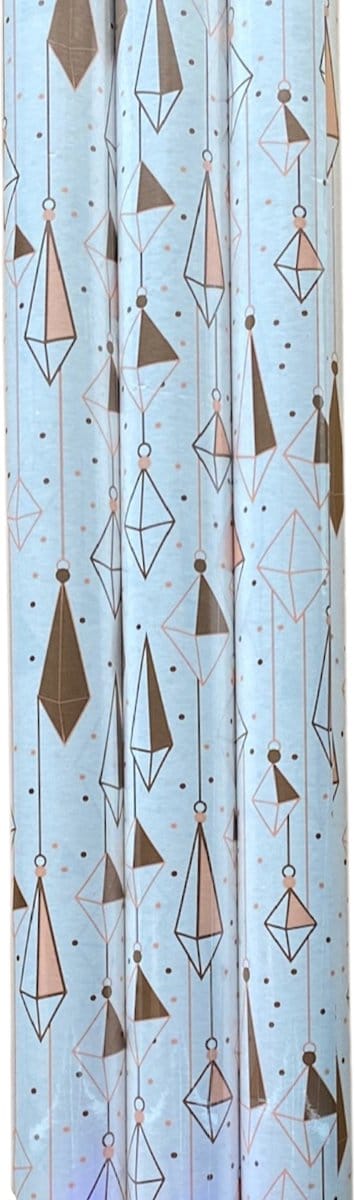FESTIVE GIFTS Inpakpapier - Cadeaupapier - 200 x 70cm - 3 rollen - Kerst - Luxe Cadeauverpakking - Kleurrijk