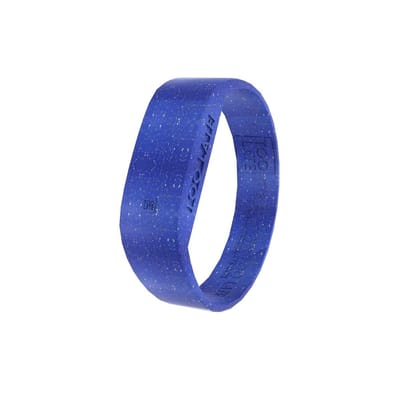 TOO LATE - Led horloge Glitter - siliconen - blauw - polsmaat L