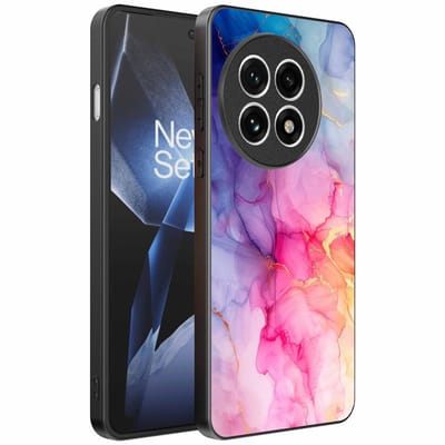 Geschikt voor OnePlus 13R Telefoonhoesje met marmeropdruk - TPU backcover case marble design - Regenboog - Smartphonica geschikt voor OnePlus 13R