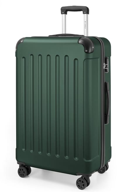 YONSLY Handbagage Koffer - 76 x 49 x 29 cm - 98 L - Cijferslot - 360° Draaibare Wielen - Grote Trolley - Donkergroen