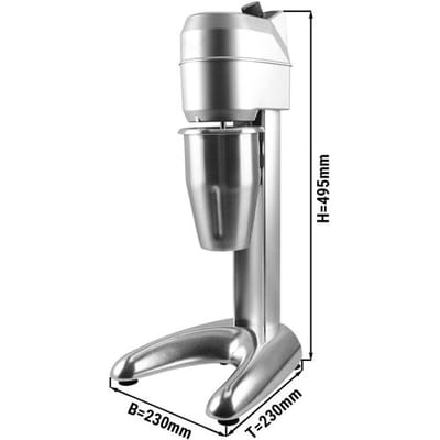 GGM Gastro Spindelmixer ECO - mit 1 Rührwerk - 1 Liter - 300 Watt - Stufenlos regelbar Zilver