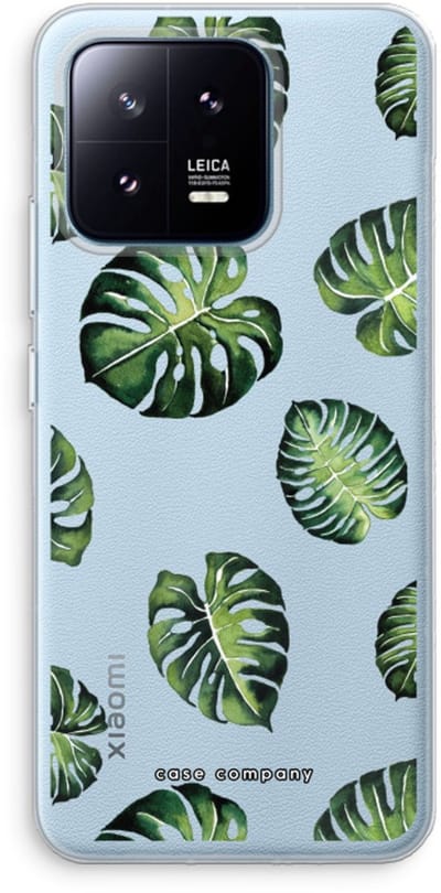 Case Company® - Hoesje geschikt voor Xiaomi 13 Pro hoesje - Tropische bladeren - Soft Cover Telefoonhoesje - Bescherming aan alle Kanten en Schermrand