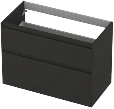 INK - Onderkast 2 Laden Greeploos Gelakt 45gr A-symmetrisch - 900x450x650 Mm - Mat Antraciet