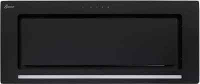 GURARI plafondluik GCH E 217 BL 70 Prime N+Koolfilter, Afzuigkap 70 cm, in zwart, zwart glas, 1000m³/h