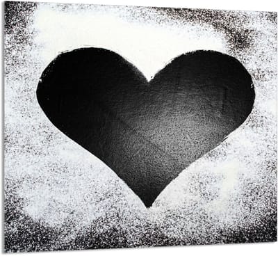 TMK ArtDeko Serce - Snijplank - 65x60 cm - Glas - Hartmotief