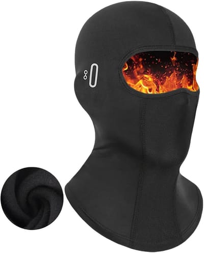 Winddicht en Ademend Balaclava Ski Masker met Glazenopening voor Motor, Fietsen en Skiën in de Winter, Zwart en Warm