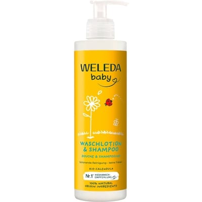 WELEDA Baby's en kinderen Calendula Waslotion & Shampoo Schoonmaken Unisex 400 ml