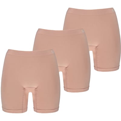 Apollo - Bamboe Short Naadloos - Skin - 3-Pak - Maat S - Boxershorts damesondergoed - Naadloos - Bamboe - Bamboe ondergoed dames