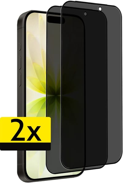 Screenprotector - Geschikt voor Apple iPhone 17 - 2 Stuks - Privacy Filter - Beschermglas - Gehard Glas - Tempered Glass - Screen Protector