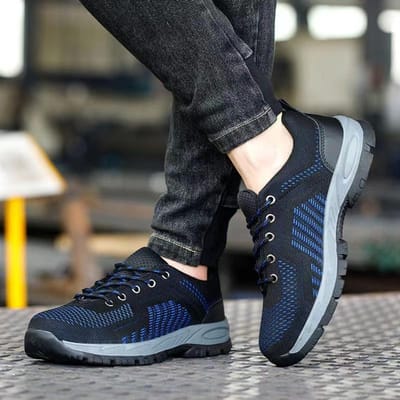 Chaussures d'assurance travail anti-écrasement et anti-perforation, Chaussures de protection de sécurité au travail respirantes et résistantes à l'usure 46