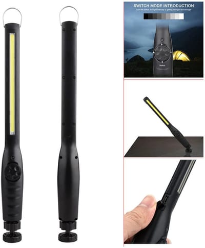 COB oplaadbare, lange werkstrip, draagbaar en dimbaar, LED-inspectielamp, met magneet aan de onderkant, noodverlichting, 1 stuk