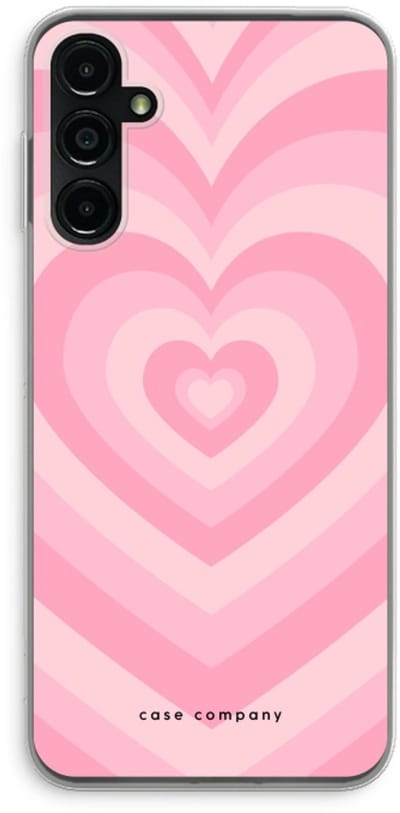 Case Company® - Hoesje geschikt voor Samsung Galaxy A14 hoesje - Hart Roos - Soft Cover Telefoonhoesje - Bescherming aan alle Kanten en Schermrand