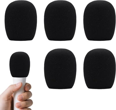 Set van 5 Microfoon Windscreens voor Pop- en Windbescherming, Wasbare en Antibacteriële Schuimhoezen voor KTV en Buitenactiviteiten
