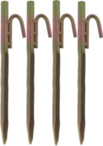 Grondpen 4 stuks - Stormharing - Tentharing - Rotspen - Spijkerharing - Goud - Ø16 X 300MM - Koolstofstaal - Extra Sterke Haak