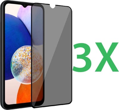 Privacy Screenprotector Glas - Tempered Glass Screen Protector Anti-Spy Geschikt voor: Samsung Galaxy A33 5G - 3x beschermglas - Anti Spy - ZT Accessoires