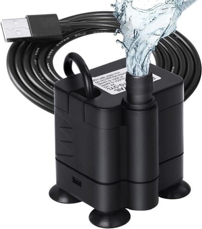 Submersibele Waterpomp voor Aquarium en Vijver, Ultra Stille Fonteinpomp voor Hydroponics en Dieren, USB Aansluiting DC 5V 1-3W met 0.4-1.5m Hoogte