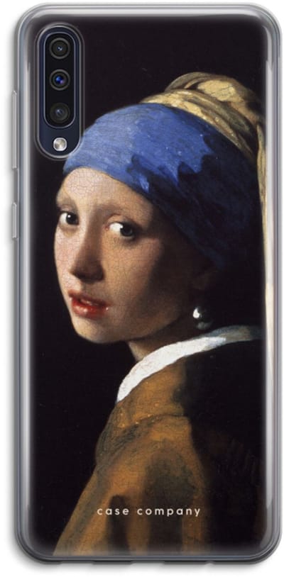 Hoesje geschikt voor Samsung Galaxy A50 hoesje - The Pearl Earring - Soft Cover Telefoonhoesje - Bescherming aan alle Kanten en Schermrand