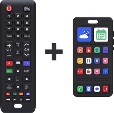 Broemba Baby Afstandsbediening + Baby Telefoon - 100% Siliconen Educatief Speelgoed