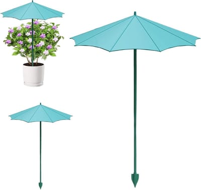 Plantenparaplu Set - Kleine Zonneschermen - Planten Beschermen - Ademende Halfschaduw - 3 Stuks 265 cm - Pauwblauw