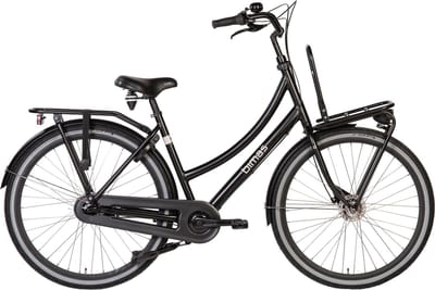 Bimas Transporter A3.3 Lady 28 inch - damesfiets - 3 versnellingen - mat zwart