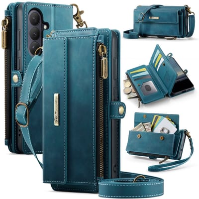 Caseme Geschikt voor Samsung Galaxy S26 hoesje - portemonnee tasje - Blauw