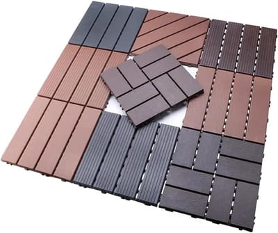 Terrastegels Houtcomposiet - Vloerbedekking Buiten - Buiten Leven - Eenvoudige Installatie - 10 Stuks - Natuurlijk Hout Design