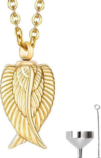 Luxe Ashanger - met Ketting - Voor As, Haren of Parfum - Assieraad - As Ketting - Gedenksieraad - Urn - Incl. As vuller en Opbergzakje - Trusted Gold