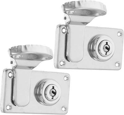 Kofferslot Set - Bagageslot Grendel - Bagage Beveiligen - Antiek Design - 7.20X4.00X0.60CM - Zilver