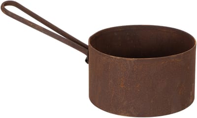 Metalen plantenpot, bloempot, roestkleurige schaal, decoratief item, Ø