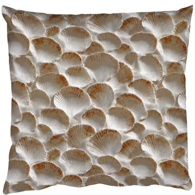 Sierkussens - Kussentjes Woonkamer - 50x50 cm - Schelpen - Waaiervorm - Wit