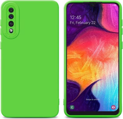 Cadorabo Hoesje geschikt voor Samsung Galaxy A50 4G / A50s / A30s in FLUID GROEN - Beschermhoes gemaakt van flexibel TPU silicone Cover Fluid Case