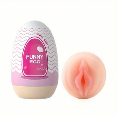Oneay Anale masturbator voor mannen, geschikt voor mannen, realistische beige textuur, lichtgewicht seksspeeltje voor mannen, zacht en klein eivormig ontwerp.