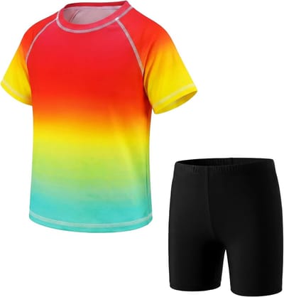 Zomerse Tweedelige Zwemset voor Jongens van 3-11 Jaar met Rashguard en Zwemshorts, UV-bescherming en Ademend Materiaal voor Strand en Zwemmen