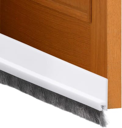 SnelShoppen - Deurafdichting voor Deuronder 3 x 101 cm, Tochtstrip met Borstelafdichting, Zelfklevend, Voor Binnen- en Buitendeuren, Blokkeert Stof, K
