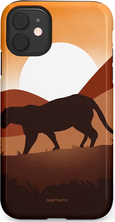 Casetastic Hoesje Geschikt voor Apple iPhone 11 - Stijlvolle Beschermende Duo-layer Case - Zonsondergang Safari