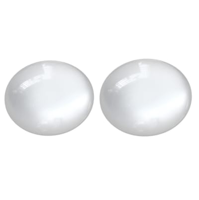 Clip Oorbellen -opaal -wit- 25 mm- geen gaatje- Charme Bijoux