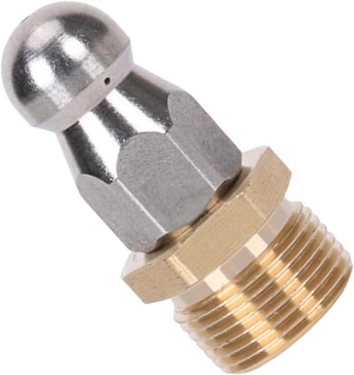 Rioolontstopper Sproeier - Afvoer Reiniger - Verstopte Afvoeren Reinigen - Voorzien van 14 spuitgaten - 5 cm - Zilver