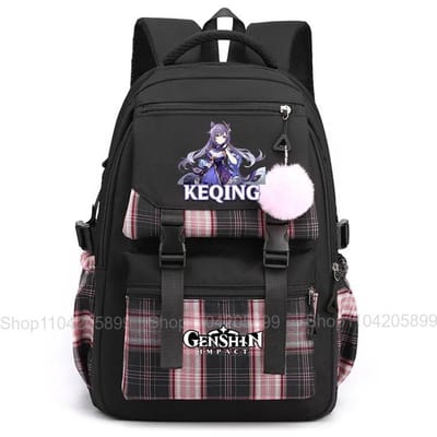 Genshin Impact Rugzak Anime Spel Mochila Studenten Mode Buiten Schooltas Meisjes Boekentas Dames Laptop Dagelijks Reizen Rucksack 12 inches