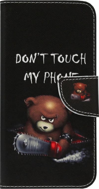 ADEL Kunstleren Book Case Pasjes Portemonnee Hoesje Geschikt voor Samsung Galaxy A73 - Don't Touch My Phone Beren