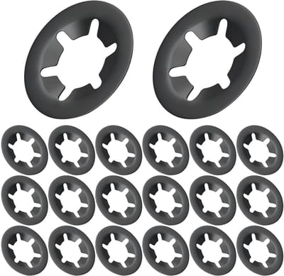 Dailygoods- Borgringen 20 Stuks - 4 mm Binnendiameter - 12 mm Buitendiameter - Sluitringen - Starlock Sluitringen - Slijtvast en Corrosiebestendig